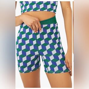 🆕 Women’s Free People Free Throw Jacquard Shorts. Size Large. NWT